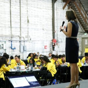 NBCUNIVERSAL EVENTS -- "City Year Career Day" -- Pictured: (l-r) -- (Photo by: Evans Vestal Ward/NBC)